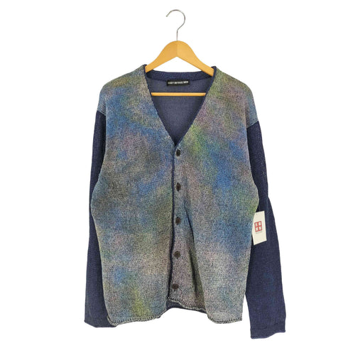 イッセイミヤケメン ISSEY MIYAKE MEN 擬麻加工 顔料プリント メッシュ 5Bカーディガン メンズ JPN:4