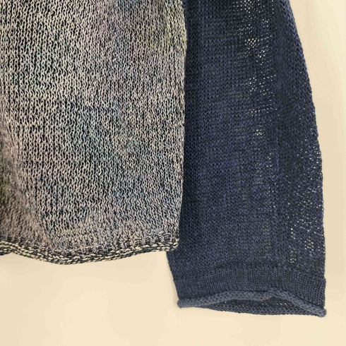 イッセイミヤケメン ISSEY MIYAKE MEN 擬麻加工 顔料プリント メッシュ 5Bカーディガン メンズ JPN:4
