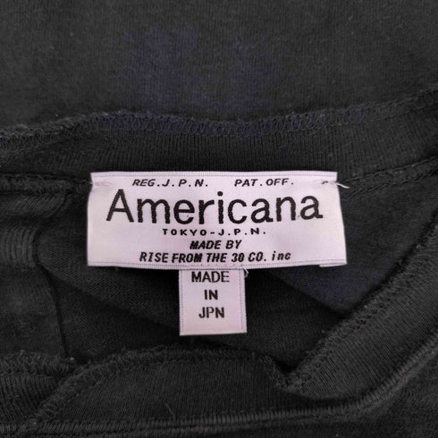 アメリカーナ Americana フロント ロゴ刺繍 背面ボタン L/S ワンピース レディース