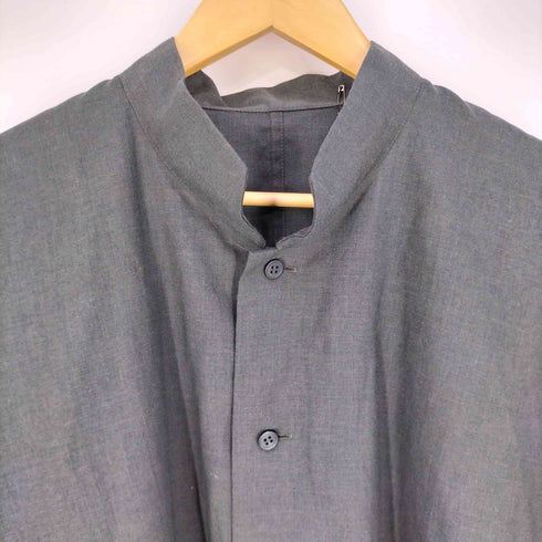 オムプリッセ イッセイミヤケ HOMME PLISSE ISSEY MIYAKE ポリエステルリネン スタンドカラー ドルマンシャツ メンズ JPN:3