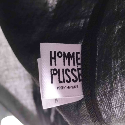 オムプリッセ イッセイミヤケ HOMME PLISSE ISSEY MIYAKE ポリエステルリネン スタンドカラー ドルマンシャツ メンズ JPN:3