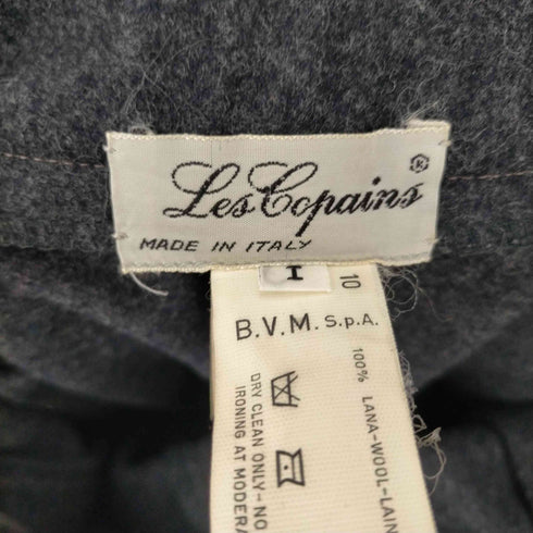 レコパン LES COPAINS イタリア製 パネルレザー ウールショーツ レディース I