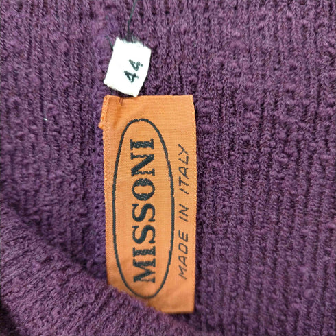 ミッソーニ MISSONI イタリア製 ウールレーヨン 総柄プリーツニットスカート レディース 44