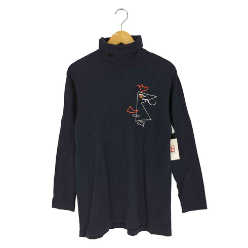ワイズフォーメン Ys for men 00s 茶タグ プリント タートルネックTシャツ メンズ