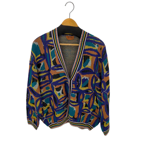 ミッソーニ MISSONI イタリア製 コットン混 レーヨン 総柄ニット カーディガン レディース