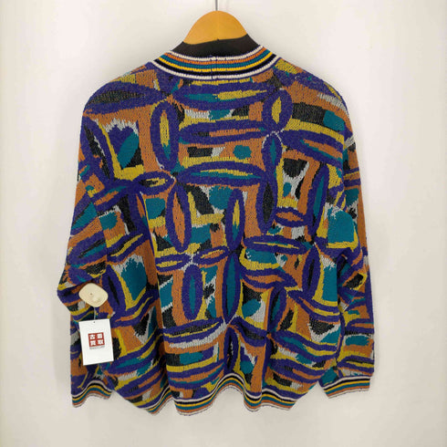 ミッソーニ MISSONI イタリア製 コットン混 レーヨン 総柄ニット カーディガン レディース
