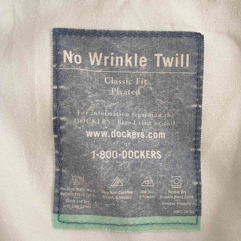 ドッカーズ DOCKERS USA製 No Wrinkle Twill 2タックチノパンツ メンズ 36inch