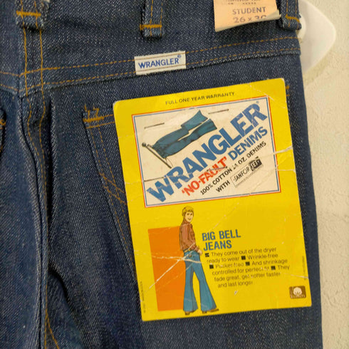 ラングラー Wrangler USA製 TALONジッパー 406SNVR BIG BELL JEANS フラッシャー付きデッドストック レディース 26