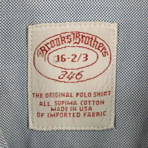 ブルックスブラザーズ 346 BROOKS BROTHERS USA製 オックスフォードシャツ メンズ 16-2/3