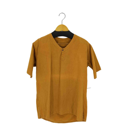 ネップ加工 ヘンリーネック半袖スリーピングシャツ メンズ