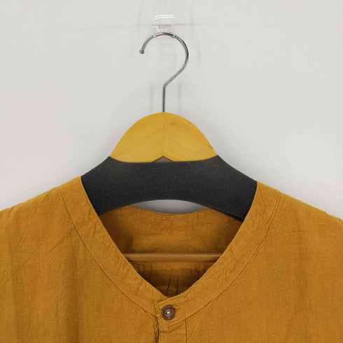 ネップ加工 ヘンリーネック半袖スリーピングシャツ メンズ