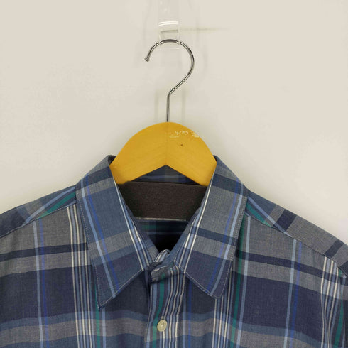 ピエールカルダン pierre cardin 90S 陵胸ポケット BD半袖チェックシャツ ボックス メンズ JPN:L