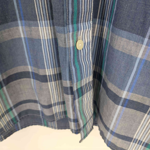 ピエールカルダン pierre cardin 90S 陵胸ポケット BD半袖チェックシャツ ボックス メンズ JPN:L