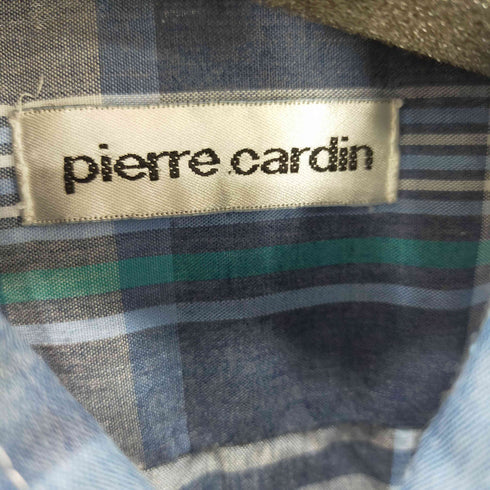 ピエールカルダン pierre cardin 90S 陵胸ポケット BD半袖チェックシャツ ボックス メンズ JPN:L