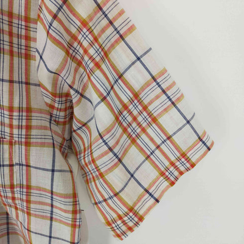 cane michaels 70S ワンポケットチェックシャツ ビックカラー メンズ import:M