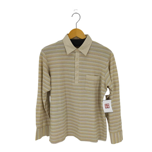 80S-90S Le tiger L/S ボーダーポロシャツ ワンポケット メンズ import:L