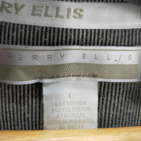ペリーエリス PERRY ELLIS 80S-90S S/S ワンポイントロゴカットソー ストライプ ポロカットソー メンズ JPN:L