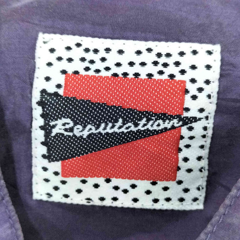 90S reputation L/S SILK SHIRT スタンドカラー 長袖 シルク シャツ メンズ import:XL