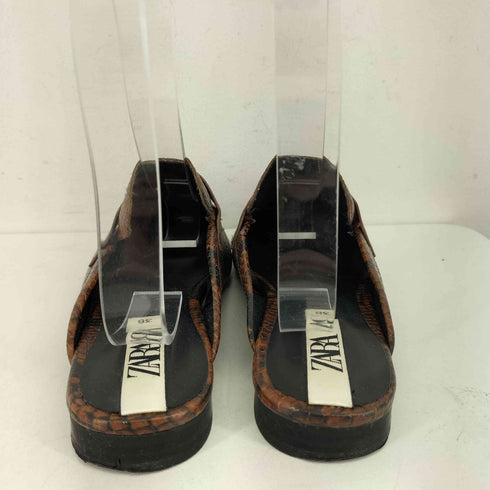 ザラ ZARA パイソン柄 ミュール レディース EUR:38