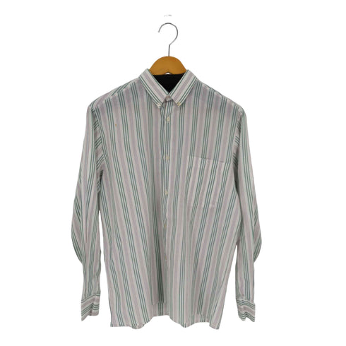 L/S ストライプシャツ ワンポケット メンズ