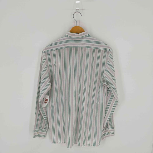 L/S ストライプシャツ ワンポケット メンズ