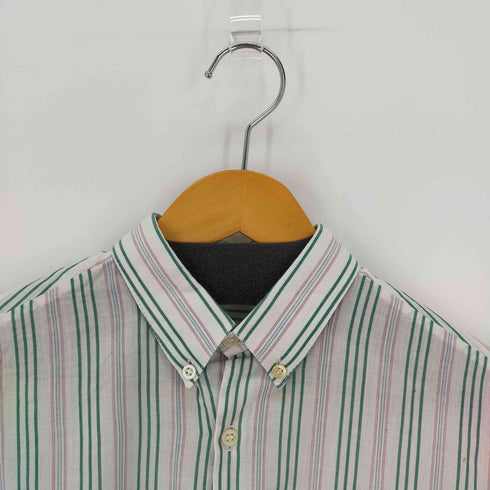 L/S ストライプシャツ ワンポケット メンズ