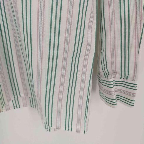 L/S ストライプシャツ ワンポケット メンズ
