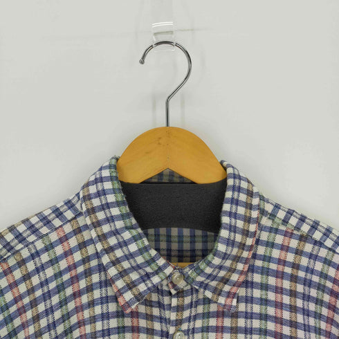 S/S グランパチェックシャツ ワンポケット ビックシルエット メンズ