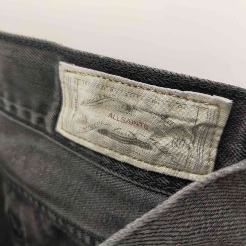 オールセインツ ALLSAINTS テーパードデニムパンツ ウォッシュ加工 ボタンフライ メンズ