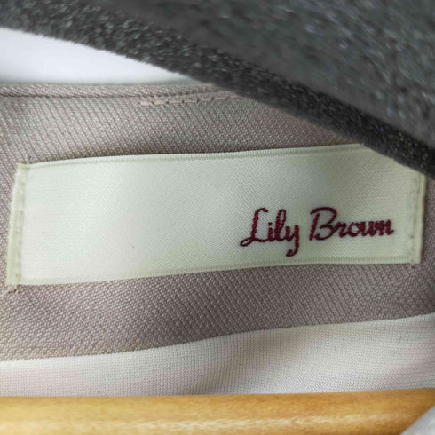 リリーブラウン Lily Brown 裾フレアポンチワンピース レディース FREE