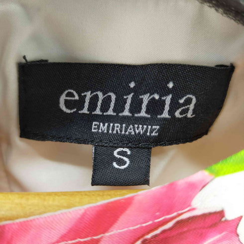 エミリアウィズ EMIRIA WIZ バックリボン 花柄パワショルワンピース レディース JPN:S