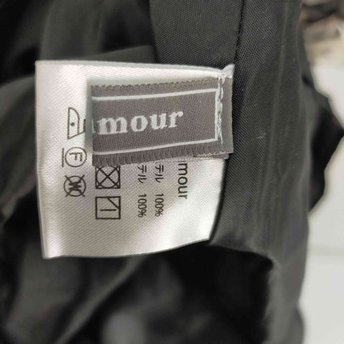MONAMOUR ノースリーブ総柄フリルワンピース 花柄 レディース