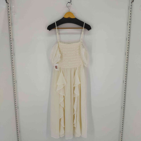 キャミフリルワンピース マキシ シフォン レディース