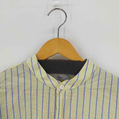 ディスコート Discoat L/S カラーストライプ ノーカラーシャツ レディース JPN:M