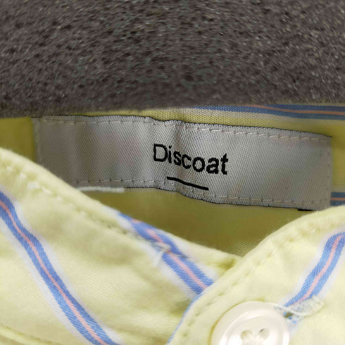 ディスコート Discoat L/S カラーストライプ ノーカラーシャツ レディース JPN:M
