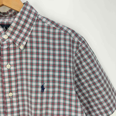 ラルフローレン RALPH LAUREN CLASSIC FIT ポニー刺繍 ボタンダウンチェックシャツ メンズ import:L