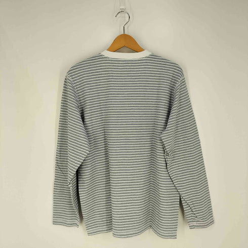 エディーバウアー Eddie Bauer ボーダー ヘンリーネックTシャツ メンズ import:M