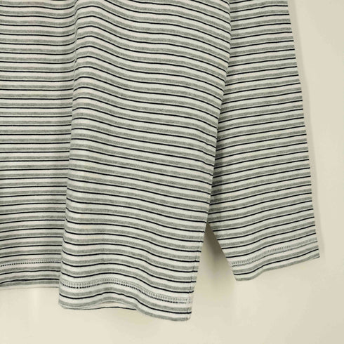エディーバウアー Eddie Bauer ボーダー ヘンリーネックTシャツ メンズ import:M