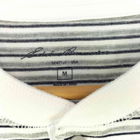 エディーバウアー Eddie Bauer ボーダー ヘンリーネックTシャツ メンズ import:M