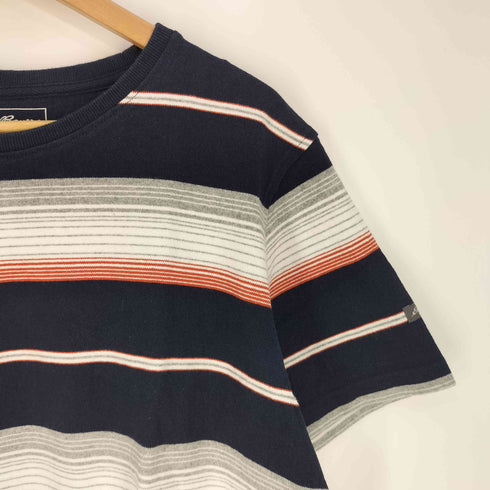 エディーバウアー Eddie Bauer マルチボーダー クルーネックTシャツ メンズ import:M