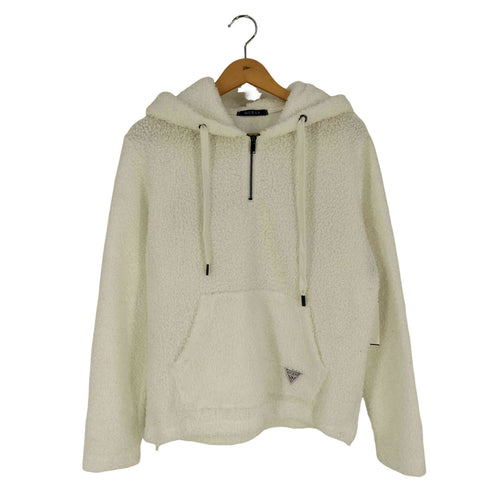 ゲス GUESS LOGO BOA HOODED HALF ZIP-UP PARKA レディース JPN:M