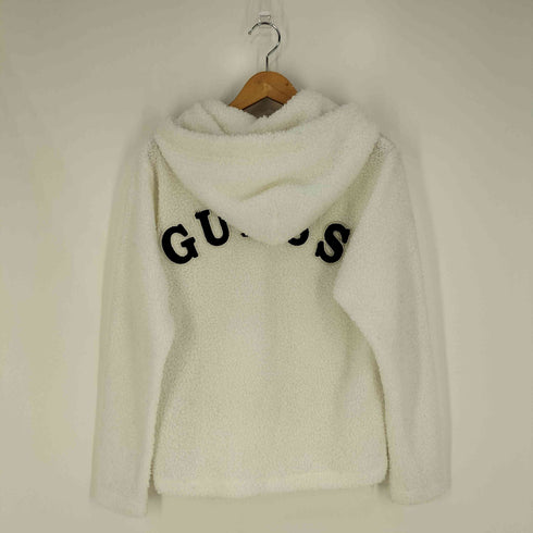 ゲス GUESS LOGO BOA HOODED HALF ZIP-UP PARKA レディース JPN:M
