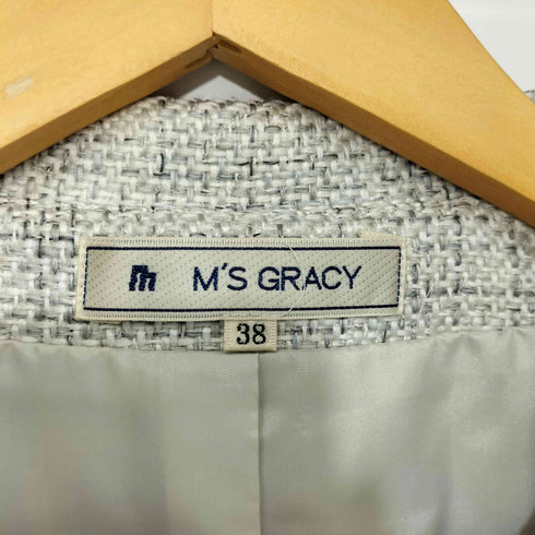 エムズグレイシー M’s GRACY リボンツイードジャケット ミディスカート セットアップ レディース 38