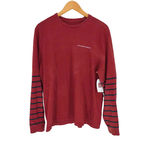 ポップトレーディングカンパニー POP TRADING COMPANY ロゴ刺繍 袖切替ボーダーL/S TEE メンズ JPN:M