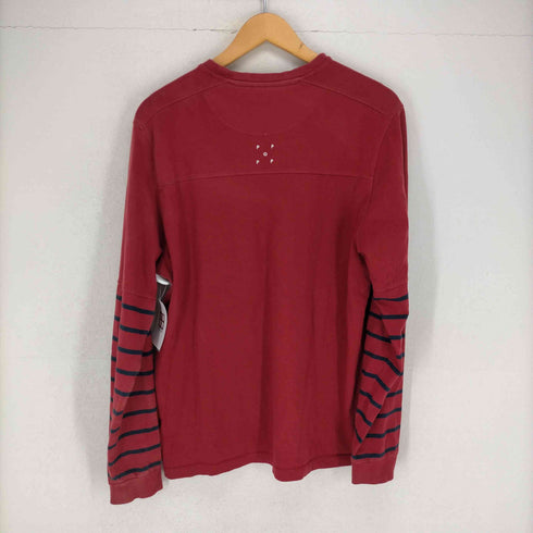 ポップトレーディングカンパニー POP TRADING COMPANY ロゴ刺繍 袖切替ボーダーL/S TEE メンズ JPN:M