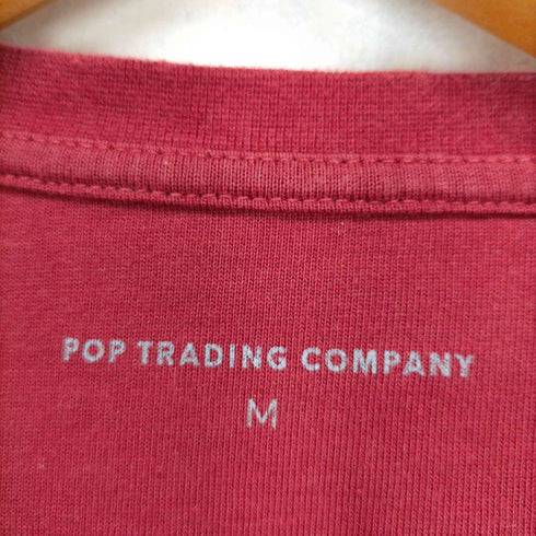 ポップトレーディングカンパニー POP TRADING COMPANY ロゴ刺繍 袖切替ボーダーL/S TEE メンズ JPN:M