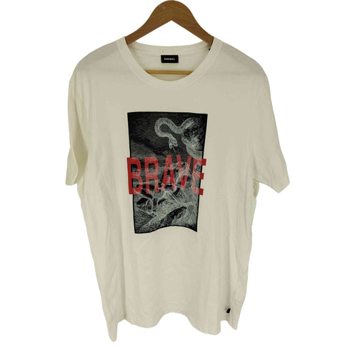ディーゼル DIESEL BRAVE 蛇 プリント S/S Tシャツ メンズ import:XL