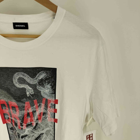 ディーゼル DIESEL BRAVE 蛇 プリント S/S Tシャツ メンズ import:XL