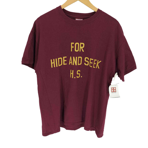 ハイドアンドシーク HIDE AND SEEK For H.S プリント S/S Tシャツ メンズ JPN:L