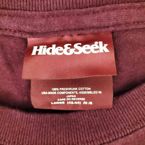 ハイドアンドシーク HIDE AND SEEK For H.S プリント S/S Tシャツ メンズ JPN:L
